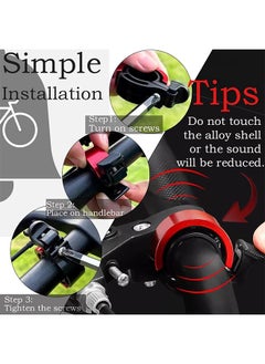 Generic Bicycle Bells For Adult Bikes Kids Bike Bell For Kids Fits 2.2cm/0.87in Bike Handle, 90db Charm For Bicycle Alloy Bell For Bike Horn Small Ringer Road Mountain Bikes Bell Accessories Scooter  - Image 5