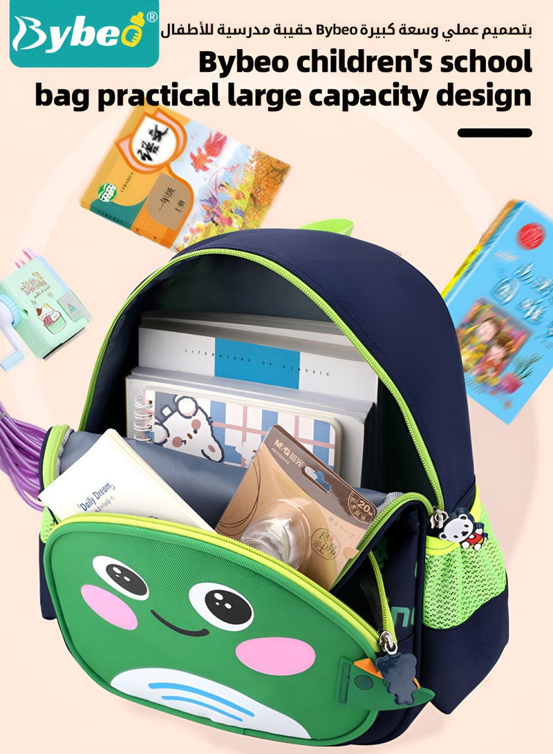 بيبو حقيبة ظهر للأطفال، حقيبة مدرسية للأطفال الصغار، حقيبة يومية صغيرة للأطفال، حقيبة روضة أطفال، حقيبة سفر كرتونية لطيفة للأولاد والبنات، مثالية لرياض الأطفال، السفر، والمدرسة. - Image 3