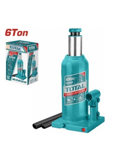 TOTAL Total 6 Ton Hydraulic Bottle Jack - THT109062, Heavy-Duty with Safety Valve, Adjustable Height 210mm - 410mm, Ideal for Automotive and Industrial Use  - Image 1