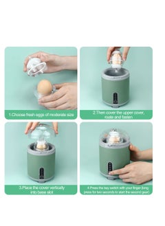 Excefore Electric Egg Yolk Mixer, Boiled Golden Egg Separator, Wireless Egg Spinning Maker, Egg Scrambler in Shell Shaker with USB Charger, for Home Kitchen Cooking Baking Mixing Egg (Green)  - Image 3