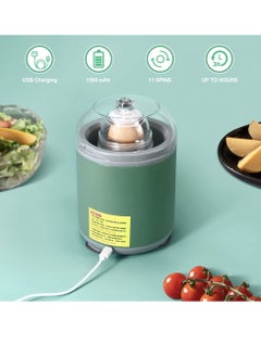Excefore Electric Egg Yolk Mixer, Boiled Golden Egg Separator, Wireless Egg Spinning Maker, Egg Scrambler in Shell Shaker with USB Charger, for Home Kitchen Cooking Baking Mixing Egg (Green)  - Image 2