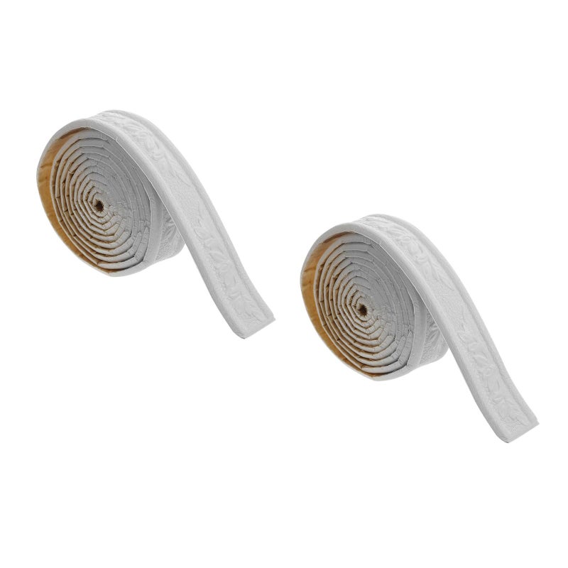 2 Rolls Wallpaper Border Wall Trim Skirting Border Foams Edging Strip Self Adhesive Wall Decal - Image 5