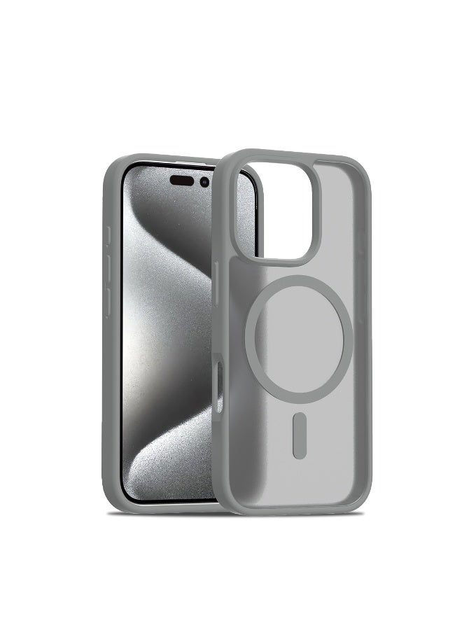 NIBEMINENT Silicone Magnetic Absorption Simple Protection Case With Magsafe For iPhone 16E, Grey