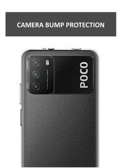 Generic غطاء حماية خلفي من السيليكون الشفاف المرن الناعم 2 في 1 لهاتف Xiaomi POCO M3 وواقي شاشة من الزجاج المقوى  - Image 3