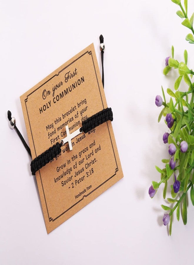 Korotho First Communion Gifts for Him, Baptism Gift Cross Charm Bracelet for Him Christian Religious Gifts First 1st Holy Communion Present for Him Catholic Christening Gift for Communion Jewelry - Image 5