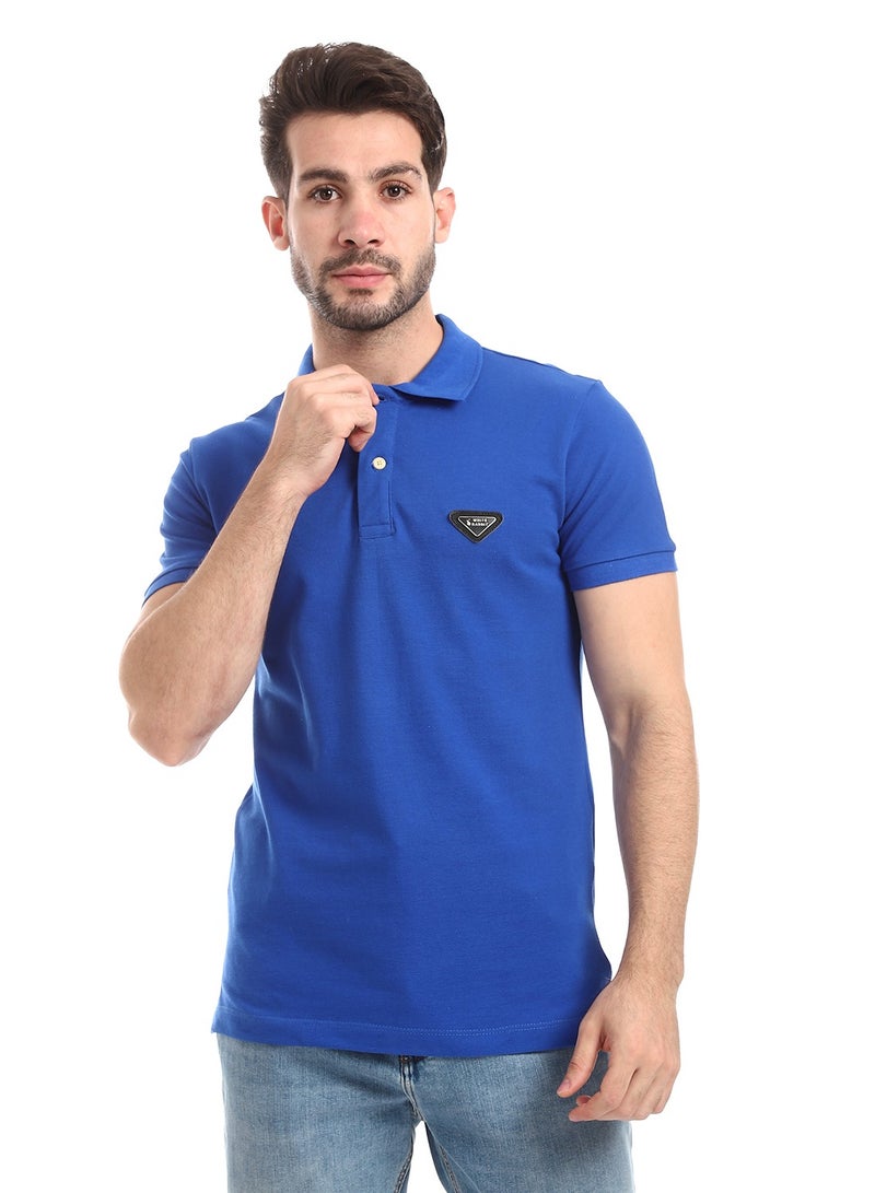 WHITE RABBIT Pique Pattern Turn Down Collar Polo Shirt  - Image 1