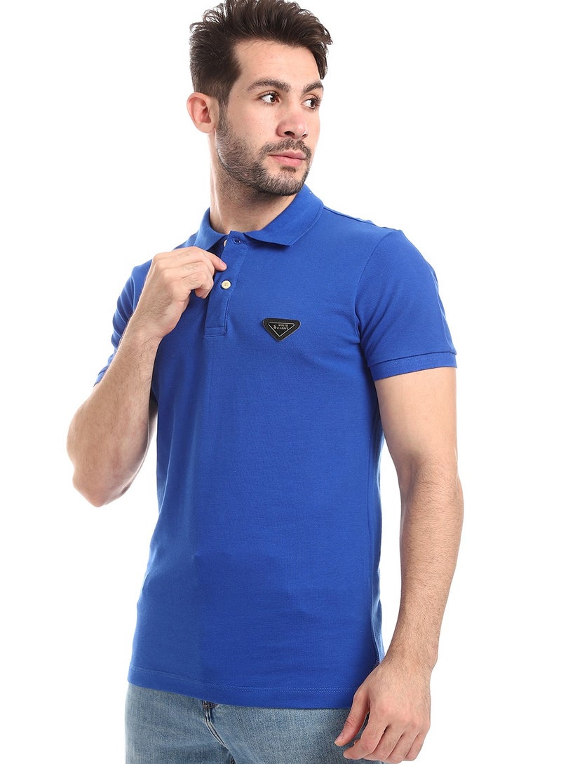 WHITE RABBIT Pique Pattern Turn Down Collar Polo Shirt  - Image 2