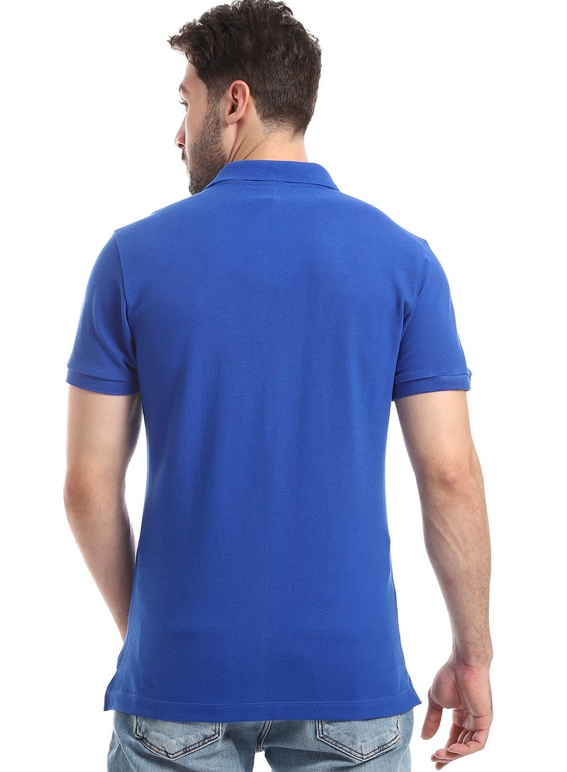 WHITE RABBIT Pique Pattern Turn Down Collar Polo Shirt  - Image 4