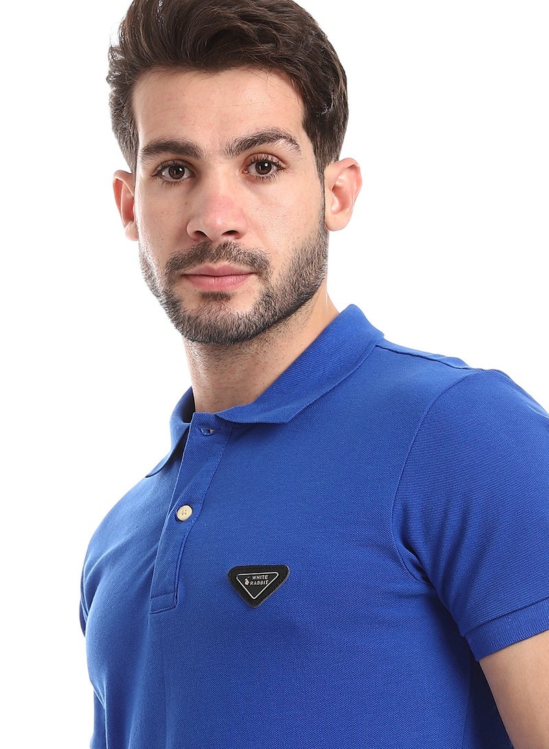 WHITE RABBIT Pique Pattern Turn Down Collar Polo Shirt  - Image 3