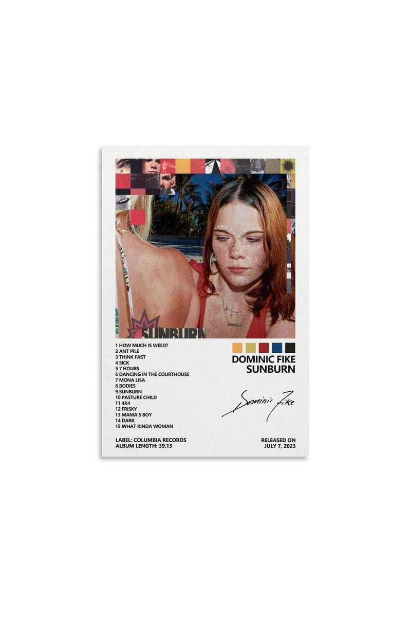 Chuki ALAYRA Poster Sunburn Album Cover Poster for Room Aesthetic Canvas Wall Art Bedroom Decor 12x18inch(30x45cm) - Image 1