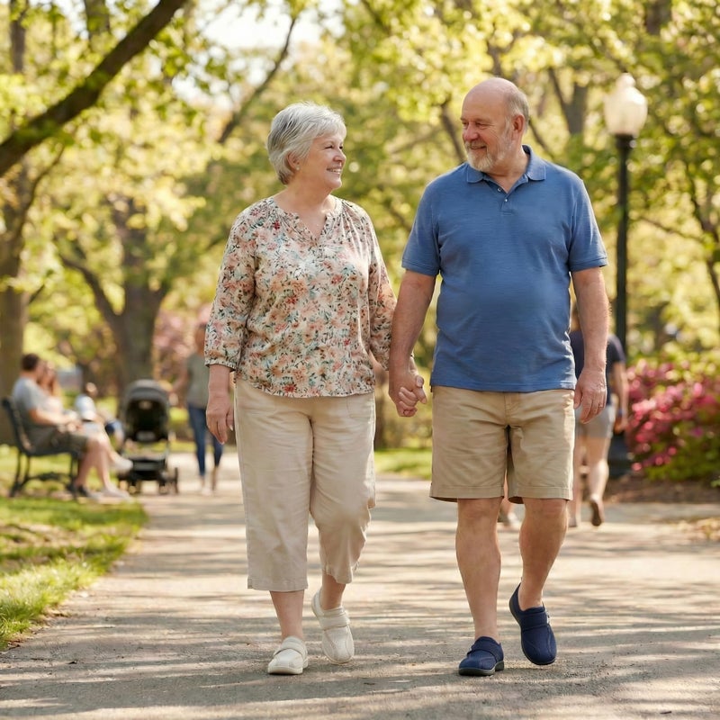 JOINFREE Wide Toe Box Shoes for Women Men Diabetic Walking Shoes Zero Drop Non Slip Casual Sneakers Comfortable for Swollen Feet, Edema, Arthritis & Elderly Navy Blue Size Women 9/Men 7 - Image 3