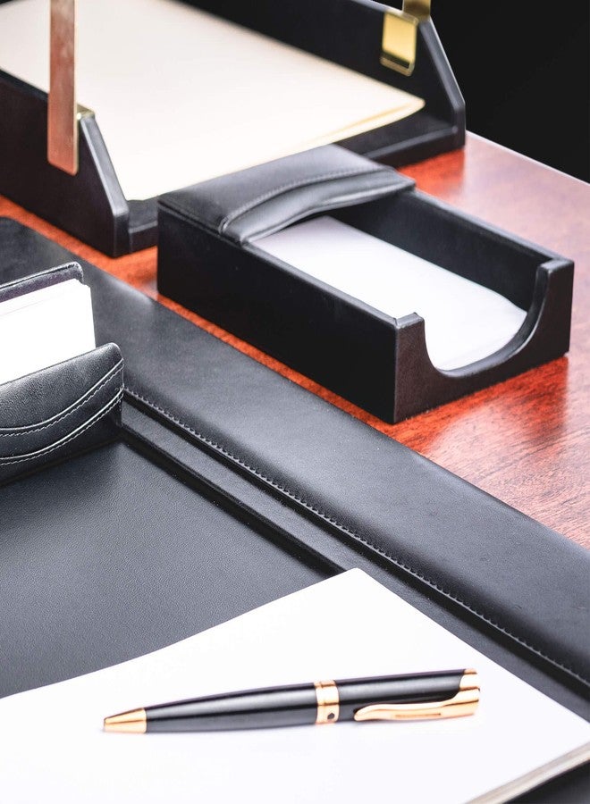 Dacasso Classic Black Leather 4 x 6 Memo Holder - Image 4