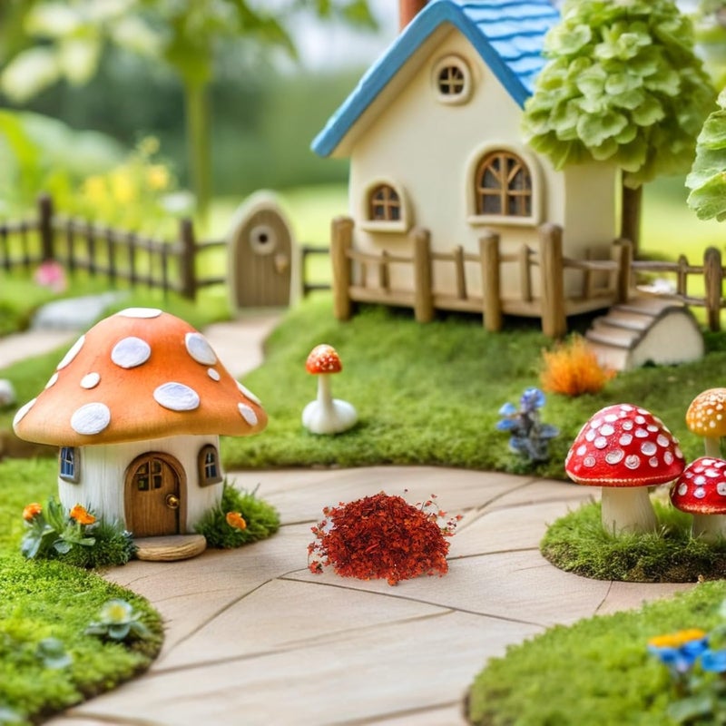 Realistic Miniature Leaves DIY Model Railway Scenery, Fall Colored Leaf Bag Filler Set for Fairy Garden Crafts, and Yellow for Diorama Layout - Image 5