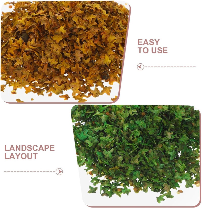 Realistic Miniature Leaves DIY Model Railway Scenery, Fall Colored Leaf Bag Filler Set for Fairy Garden Crafts, and Yellow for Diorama Layout - Image 3