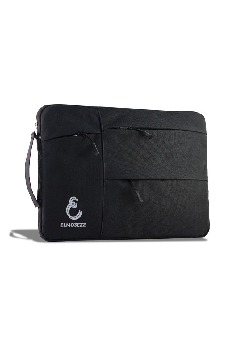 Generic Laptop Sleeve Bag Compatible with MacBook Air 15/16 inch M3 A3114 M2 A2941 2023 2024/Pro A1990 A1707,Surface Laptop 15,Dell XPS 15,HP Stream 14, Polyester Vertical Case with Pocket, Black  - Image 1