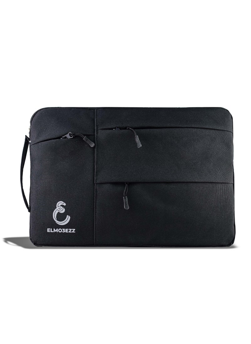 Generic Laptop Sleeve Bag Compatible with MacBook Air 15/16 inch M3 A3114 M2 A2941 2023 2024/Pro A1990 A1707,Surface Laptop 15,Dell XPS 15,HP Stream 14, Polyester Vertical Case with Pocket, Black  - Image 3