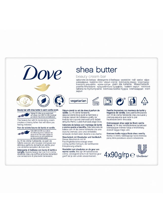 Dove Pampering Moisturizing Soap Bar Shea Butter & Warm Vanilla 90g-8PC - Image 2