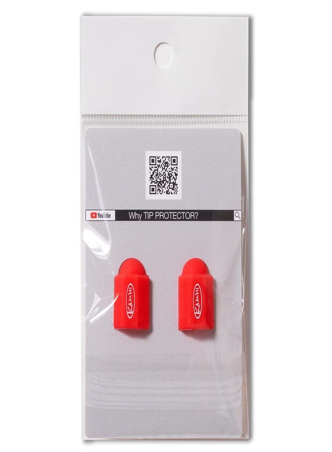 KAMUI Billiard Cue Tip Protector 2-Pack Leather Burnisher (Red) - Image 2