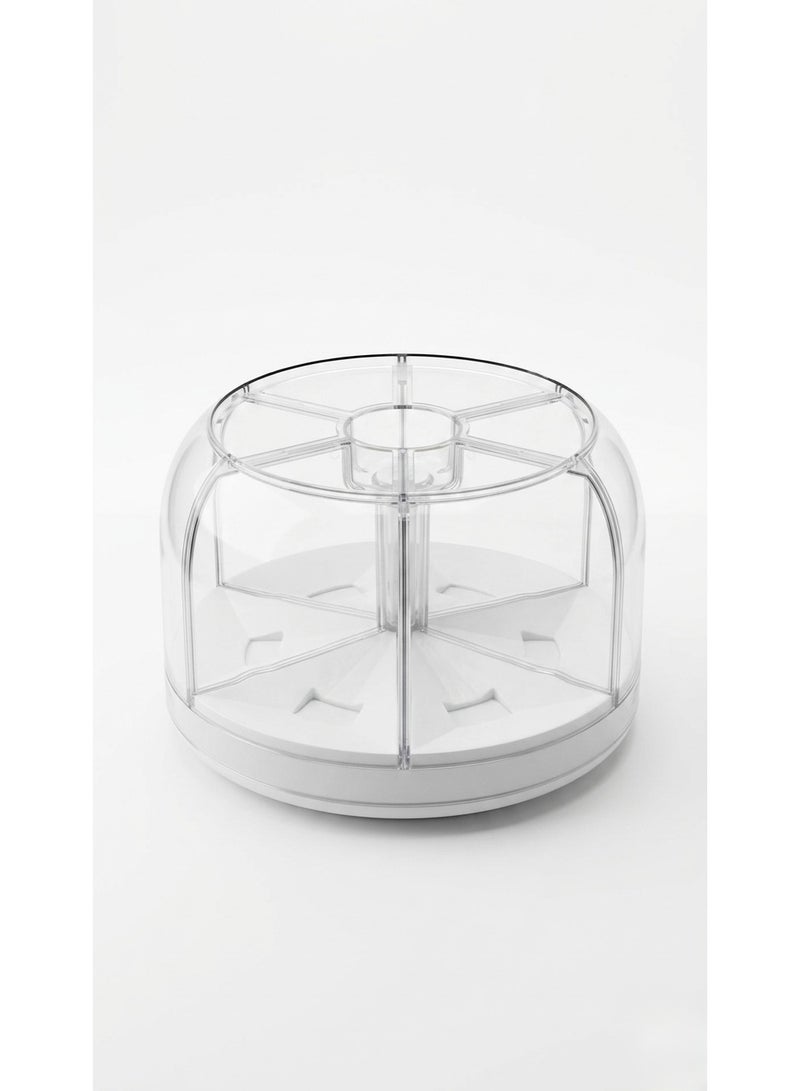 Food Grain Storage Container Large Capacity 6-Grid Rice Dispenser, Rotatable Sealed Grain Food Storage Box Rice Bucket Dry Food Fruit Box Kitchen Storage Bucket for Home Kitchen - Image 3