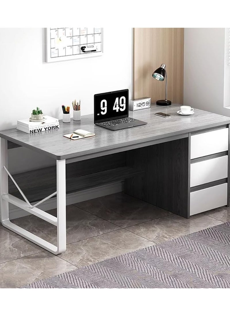 CityRiya-Long Computer Desk, 100cm Gaming Desk, Home Office Computer Desk Table, Executive Desk, Simple Laptop PC Table, Large Office Workstation, Home Office Table, Work Writing Study Desk  - Image 1