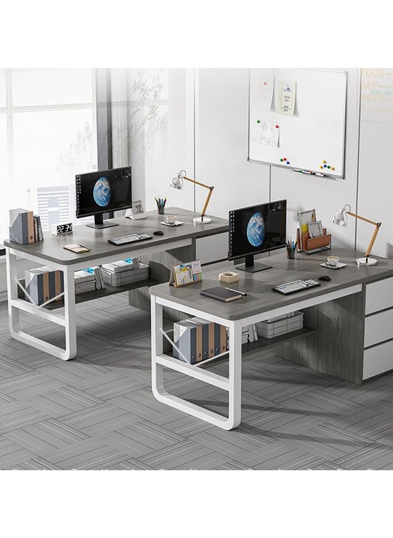 CityRiya-Long Computer Desk, 100cm Gaming Desk, Home Office Computer Desk Table, Executive Desk, Simple Laptop PC Table, Large Office Workstation, Home Office Table, Work Writing Study Desk  - Image 2