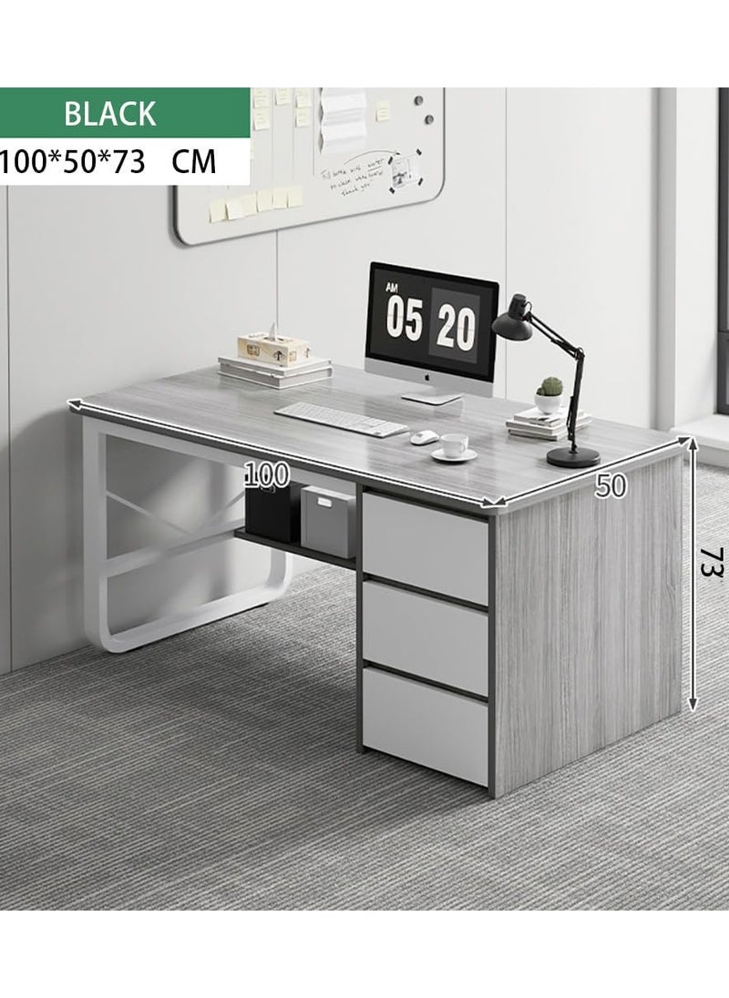 CityRiya-Long Computer Desk, 100cm Gaming Desk, Home Office Computer Desk Table, Executive Desk, Simple Laptop PC Table, Large Office Workstation, Home Office Table, Work Writing Study Desk  - Image 4