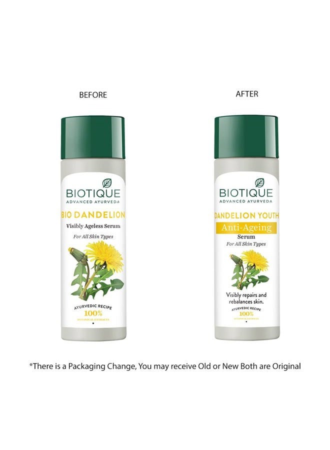 Biotique Bio Dandelion Visibly Ageless Serum, 190Ml - Image 4