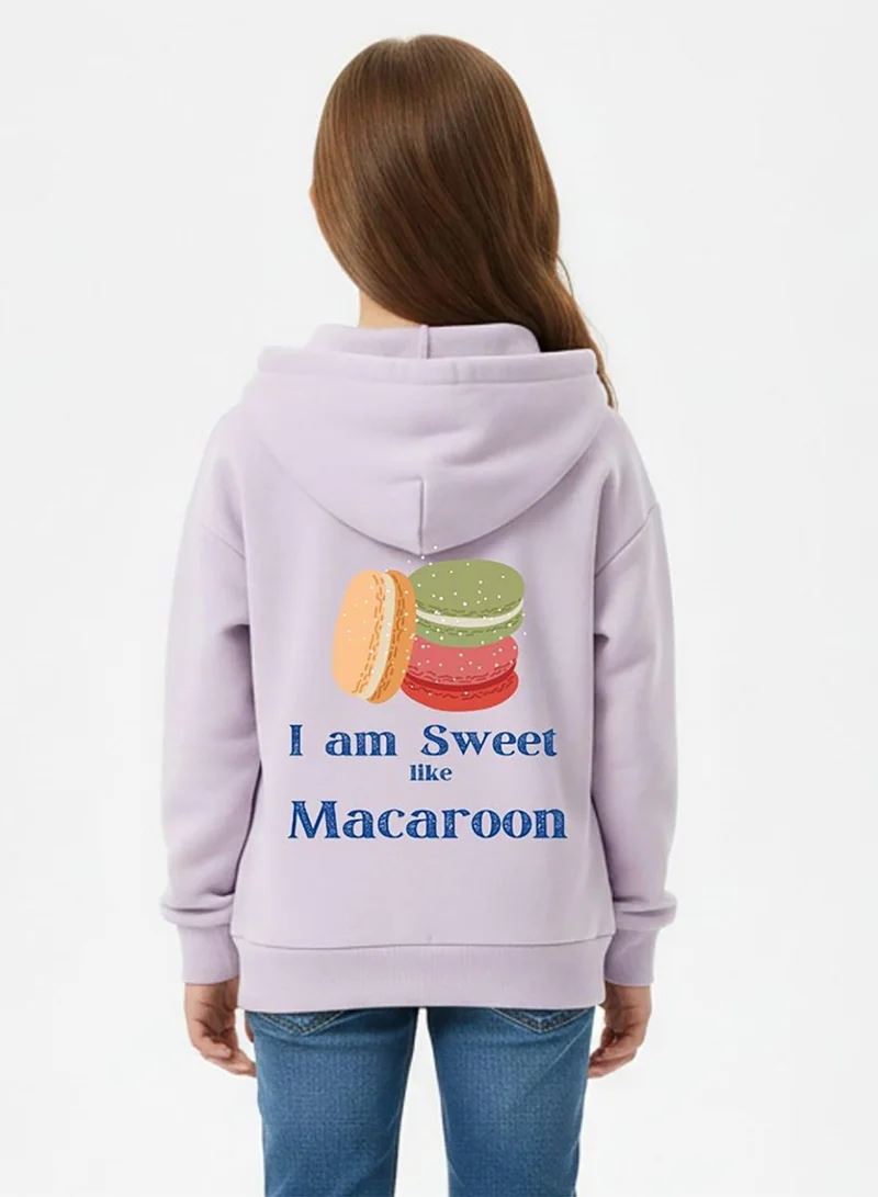 babyqlo Girls Purple Macaroon Winter Zip-Up Hoodie