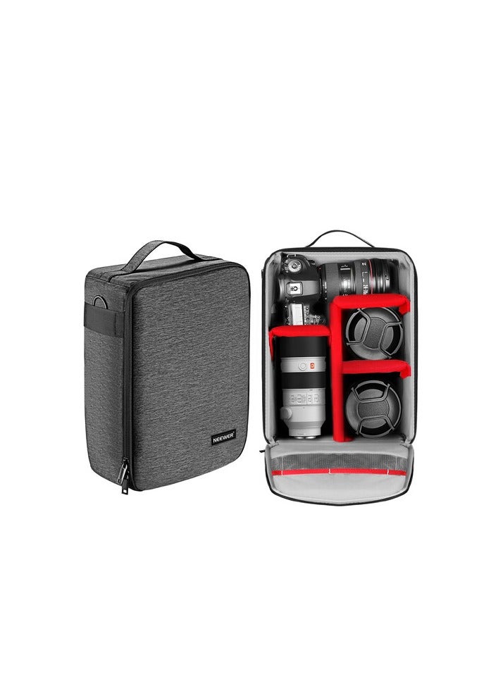 Neewer Neewer NW140S Waterproof Camera Case – Soft Padded Bag (22x15x32 cm) for Canon/Nikon/Sony DSLR, Fits 4 Lenses, Flash & Accessories - Image 3