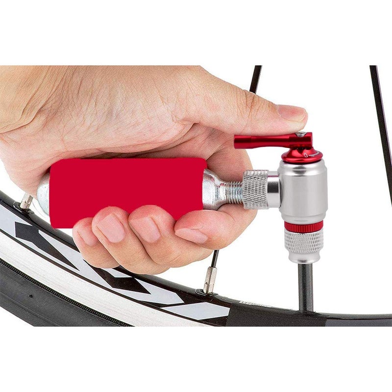 COTOUXKER CO2 Bike Tire Inflator, Quick & Easy Presta and Schrader Valve Compatible Bicycle Pump for Road and Mountain Bikes Include Sleeve and No CO2 Cartridges - Image 4