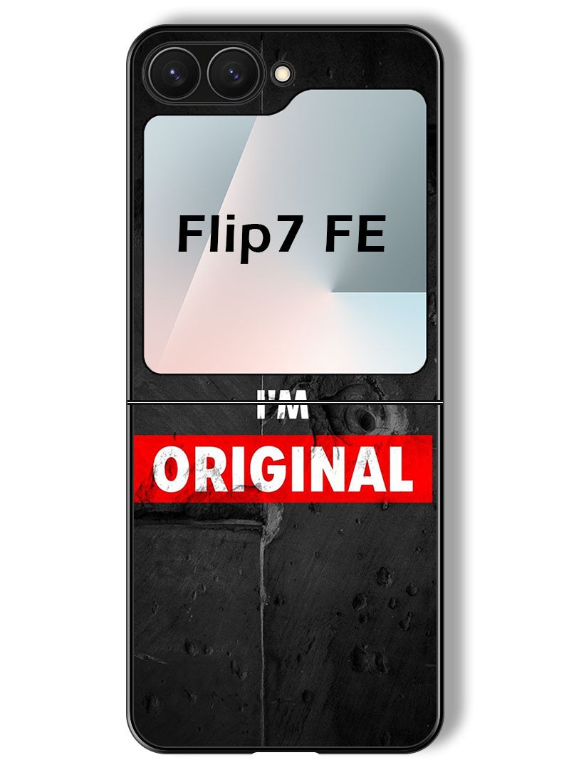 Theodor Case Compatible with Samsung Galaxy Z Flip 7 FE 6.7 Inch Protection Shockproof Bumper Cover Illustration Dubai - Image 1