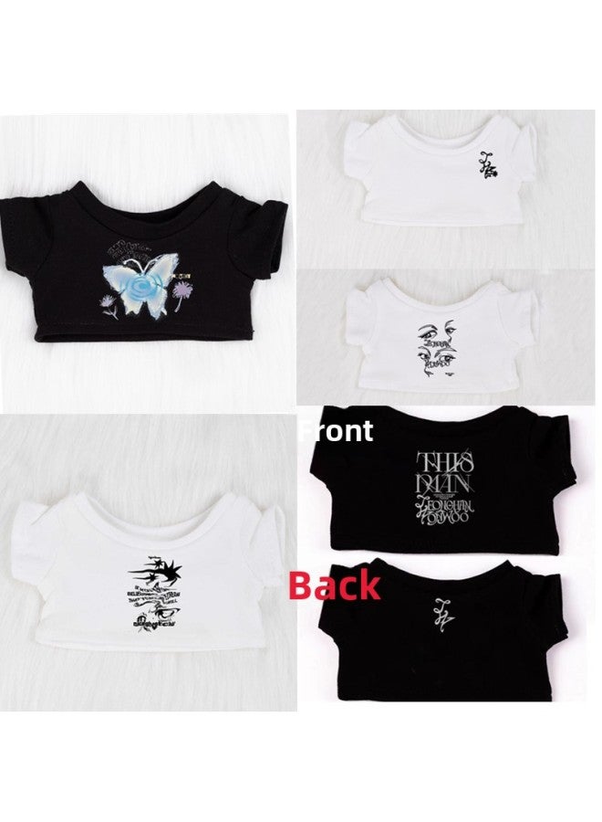 10/1520CM Doll Clothes Yin Jinghan Xu Minghao Quan Yuan You Concert With Starfish Cotton Doll T-Specifications:20cm-Color:Black Butterfly T-shirt - Image 2