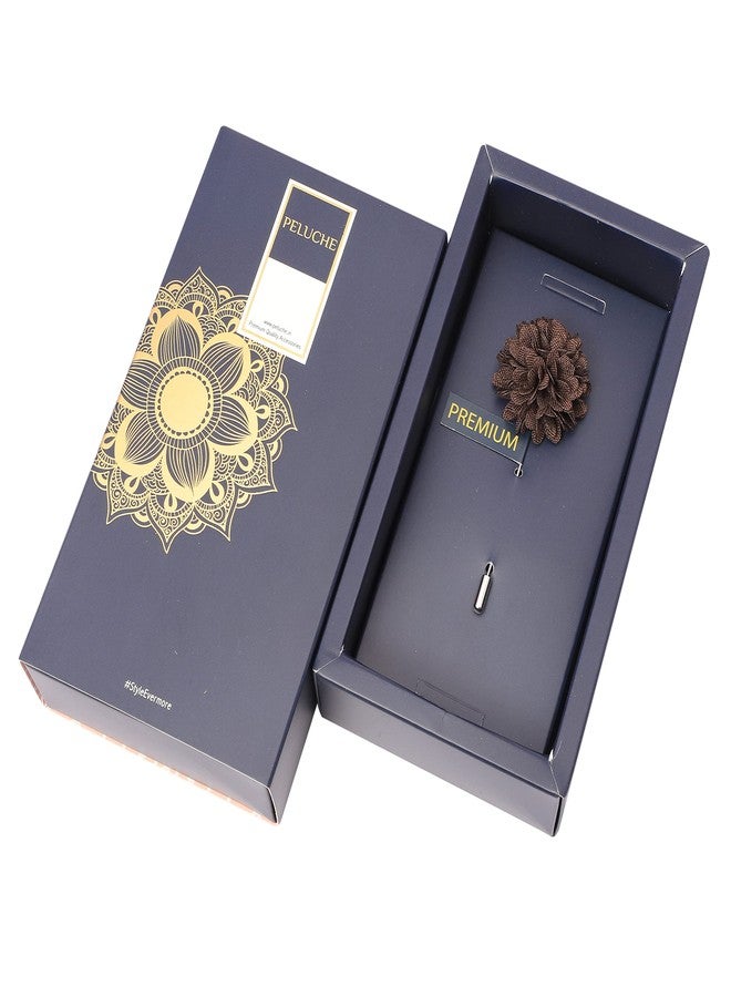 Peluche Alluring Brown Brooch/Lapel Pin For Men - Image 4
