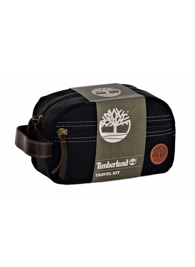 Timberland Men's Toiletry Bag Canvas Travel Kit Organizer, Black, One Size  - Image 2