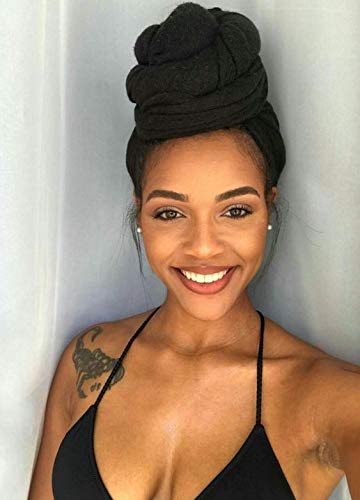 Youme 4 Packs Stretch Jersey Turban Heads Wrap African Head Wrap for Women Head Scarf Soft Headband Long Hair Scarf - Image 3