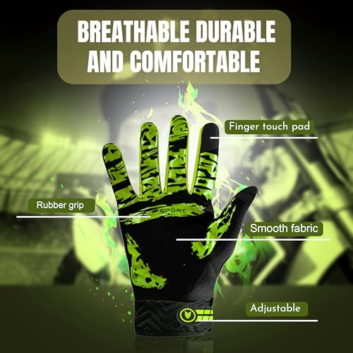 BADOWL Carbon Fiber PVC Knuckle Protection Riding Gloves | Touchscreen Sports Gloves with Anti-Slip Grip | Breathable, All-Weather, (NEON Green, XL) - Image 4
