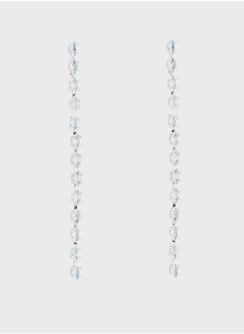 ELLA - Diamante Dainty Drop Earrings - Image 1