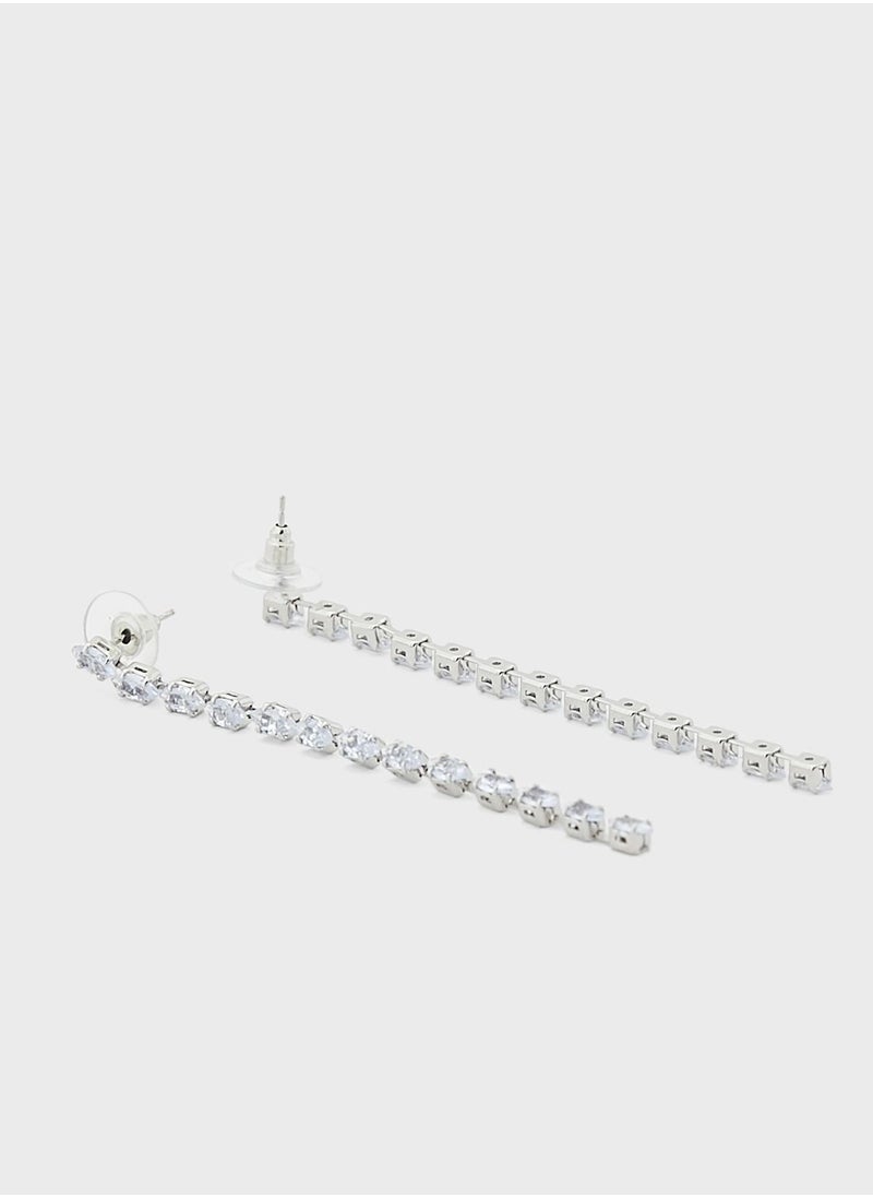 ELLA - Diamante Dainty Drop Earrings - Image 1