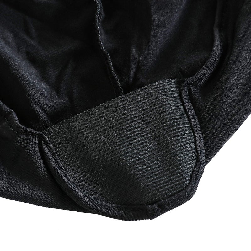 Obstal Obstal 6ft Stretch Spandex Table Cover for Standard Folding Tables - Universal Rectangular Fitted Tablecloth Protector for Wedding  Banquet and Party (Black  72 Length x 30 Width x 30 Height Inches)  - Image 2