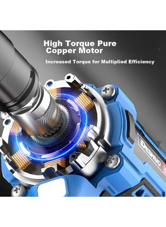 Deshuo Lithium Battery Electric Wrench, High Torque, Rechargeable Impact Wrench, Tire Removal, Scaffolding, Socket, Pneumatic Impact Wrench - Image 5