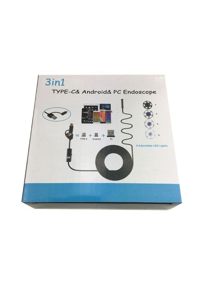Generic - AN100 3 in 1 IP67 Waterproof USB-C / Type-C + Micro USB + USB HD Endoscope Hard Tube Inspection Camera for Parts of OTG Function Android Mobile Phone, with 6 LEDs, Lens Diameter:7mm(Length: 3.5m) - Image 1