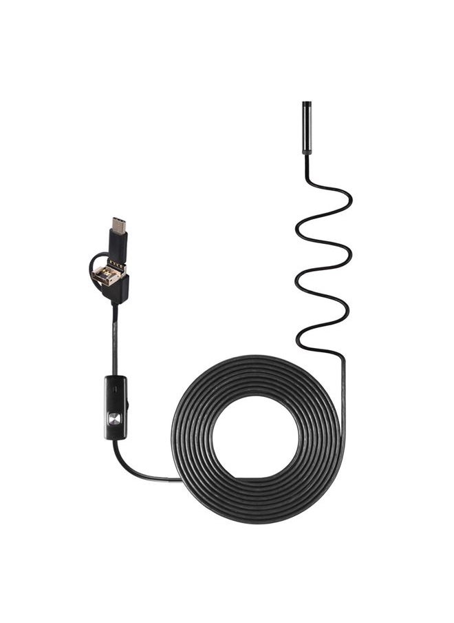 Generic - AN100 3 in 1 IP67 Waterproof USB-C / Type-C + Micro USB + USB HD Endoscope Hard Tube Inspection Camera for Parts of OTG Function Android Mobile Phone, with 6 LEDs, Lens Diameter:7mm(Length: 3.5m) - Image 1