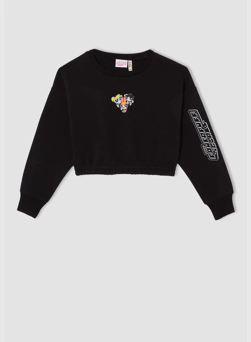 DeFacto Powerpuff Girls Licenced Long Sleeve Crop Sweatshirt