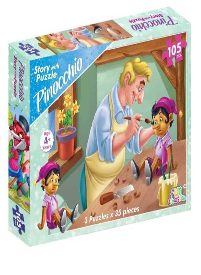 Fairyfrolic_105-Piece Story Puzzle Set for Kids | Educational & Fun Interactive Puzzle | Develops Cognitive Skills & Storytelling Creativity | Perfect for Boys & Girls Ages 3+(Pinocchio)