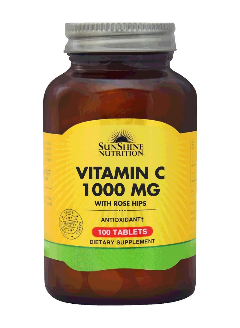 SUNSHINE NUTRITION VIT C 1000MG WITH ROSEHIPS 100 TAB