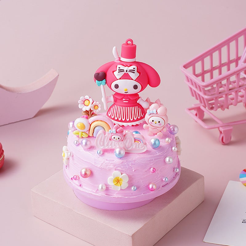 Cream Glue Diy Music Box Children'S Cartoon Rotating Music Box Creative Handmade Birthday Gift Educational Toys - Image 1