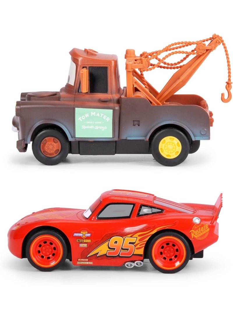 Jada RC Cars – Lightning McQueen + Mater Twin Pack (1:32 Scale) - Image 3