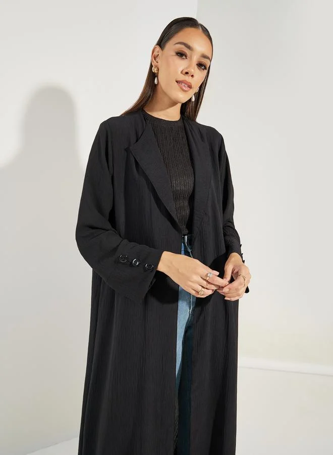 Styli Textured Abaya with Hijab