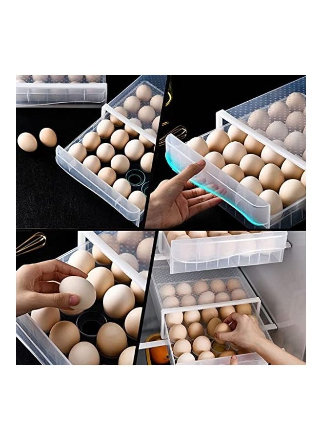 30-Grid Egg Holder For Refrigerator Clear 34x26x8.5cm - Image 3