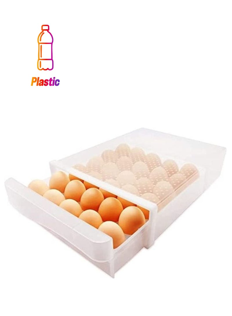 30-Grid Egg Holder For Refrigerator Clear 34x26x8.5cm - Image 1